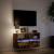 Comodă TV de perete cu lumini LED, stejar fumuriu, 80x31x45 cm GartenMobel Dekor