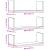 Rafturi perete, 3 buc., gri beton, 80x18x18 cm, lemn prelucrat GartenMobel Dekor