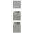 Rafturi perete, 3 buc., gri beton, 80x18x18 cm, lemn prelucrat GartenMobel Dekor