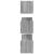Rafturi de perete 3 buc. gri sonoma 80x18x18 cm lemn prelucrat GartenMobel Dekor