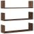 Rafturi de perete 3 buc. stejar maro 80x18x18 cm lemn prelucrat GartenMobel Dekor