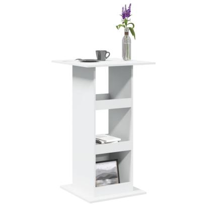 Masă de bar cu depozitare, alb, 60x60x102 cm, lemn prelucrat GartenMobel Dekor