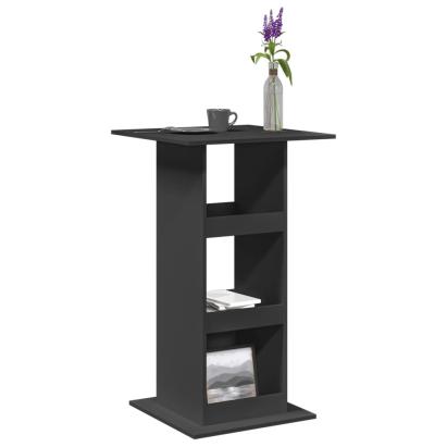 Masă de bar cu depozitare, negru, 60x60x102 cm, lemn prelucrat GartenMobel Dekor