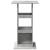 Masă bar cu depozitare, gri beton, 60x60x102 cm, lemn prelucrat GartenMobel Dekor