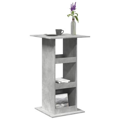 Masă bar cu depozitare, gri beton, 60x60x102 cm, lemn prelucrat GartenMobel Dekor