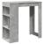 Masă de bar cu raft, gri beton, 102x50x103,5 cm, lemn prelucrat GartenMobel Dekor