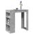 Masă de bar cu raft, gri beton, 102x50x103,5 cm, lemn prelucrat GartenMobel Dekor