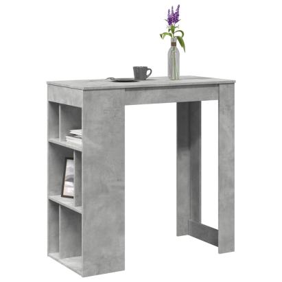 Masă de bar cu raft, gri beton, 102x50x103,5 cm, lemn prelucrat GartenMobel Dekor