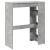 Masă de bar cu rafturi gri beton 90x40x103,5 cm lemn prelucrat GartenMobel Dekor