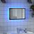Oglindă de baie cu lumină LED, lemn vechi, 60x8,5x38 cm GartenMobel Dekor