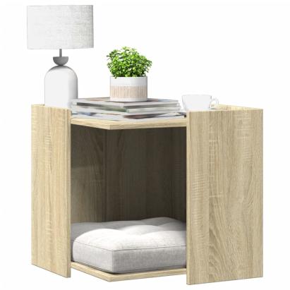 Cutie litieră pisici stejar sonoma 53x53x51 cm lemn prelucrat GartenMobel Dekor