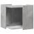 Cutie litieră pisici gri beton 53x53x51 cm lemn prelucrat GartenMobel Dekor