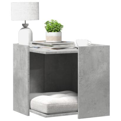 Cutie litieră pisici gri beton 53x53x51 cm lemn prelucrat GartenMobel Dekor