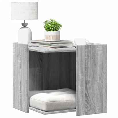 Cutie litieră pisici sonoma gri 53x53x51 cm lemn prelucrat GartenMobel Dekor