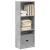 Bibliotecă, gri beton, 40x24x109 cm, lemn prelucrat GartenMobel Dekor