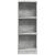 Bibliotecă, gri beton, 40x24x109 cm, lemn prelucrat GartenMobel Dekor