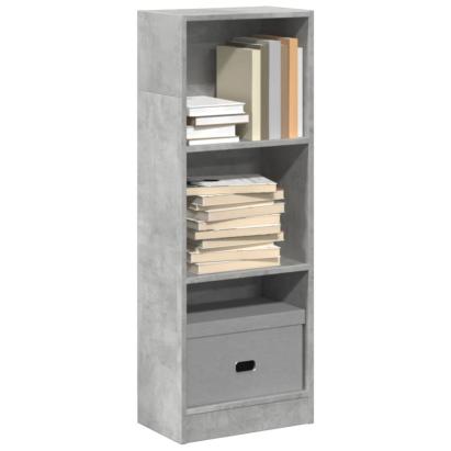 Bibliotecă, gri beton, 40x24x109 cm, lemn prelucrat GartenMobel Dekor