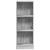 Bibliotecă, gri sonoma, 40x24x109 cm, lemn prelucrat GartenMobel Dekor