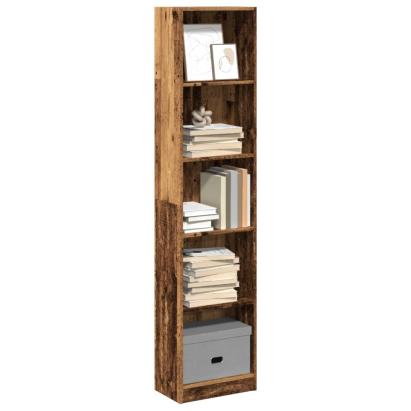 Bibliotecă, lemn vechi, 40x24x176 cm, lemn prelucrat GartenMobel Dekor