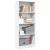 Bibliotecă, alb, 60x24x143 cm, lemn prelucrat GartenMobel Dekor
