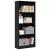 Bibliotecă, negru, 60x24x143 cm, lemn prelucrat GartenMobel Dekor