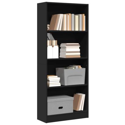 Bibliotecă, negru, 60x24x143 cm, lemn prelucrat GartenMobel Dekor