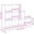 Bibliotecă/separator cameră gri beton 137,5x29x103,5 cm lemn GartenMobel Dekor