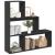 Bibliotecă/separator cameră 3 niveluri, negru 123x29x123cm lemn GartenMobel Dekor
