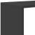 Bibliotecă/separator cameră 3 niveluri, negru 123x29x123cm lemn GartenMobel Dekor