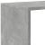 Bibliotecă/separator 3 niveluri gri beton 123x29x123 cm lemn GartenMobel Dekor