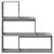 Bibliotecă/separator 3 niveluri gri beton 123x29x123 cm lemn GartenMobel Dekor