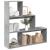Bibliotecă/separator 3 niveluri gri beton 123x29x123 cm lemn GartenMobel Dekor