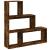 Bibliotecă/separator 3 nivel stejar fumuriu 123x29x123 cm lemn GartenMobel Dekor