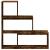 Bibliotecă/separator 3 nivel stejar fumuriu 123x29x123 cm lemn GartenMobel Dekor