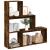 Bibliotecă/separator 3 nivel stejar fumuriu 123x29x123 cm lemn GartenMobel Dekor
