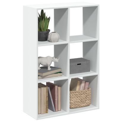 Bibliotecă/separator cameră alb 69,5x29x103,5 cm lemn prelucrat GartenMobel Dekor