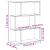 Bibliotecă/separator cameră, 3 niveluri, alb, 70x24x97 cm, lemn GartenMobel Dekor