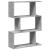 Bibliotecă/separator 3 niveluri gri beton 70x24x97 cm lemn GartenMobel Dekor