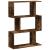 Bibliotecă/separator 3 niveluri stejar fumuriu 70x24x97 cm lemn GartenMobel Dekor