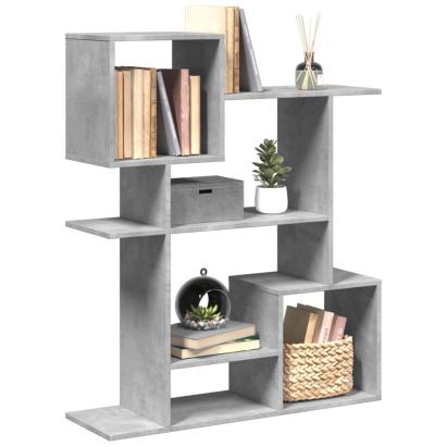 Bibliotecă/separator cameră gri beton 92x29x112 cm lemn GartenMobel Dekor