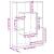 Bibliotecă, alb, 63x20x90 cm, lemn prelucrat GartenMobel Dekor