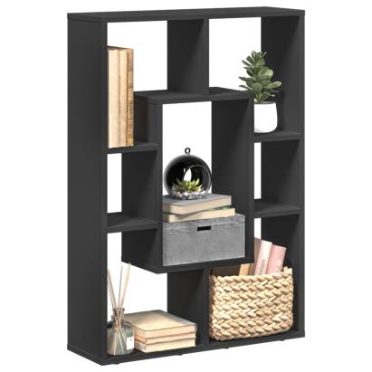 Bibliotecă, negru, 63x20x90 cm, lemn prelucrat GartenMobel Dekor