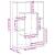 Bibliotecă, gri beton, 63x20x90 cm, lemn prelucrat GartenMobel Dekor