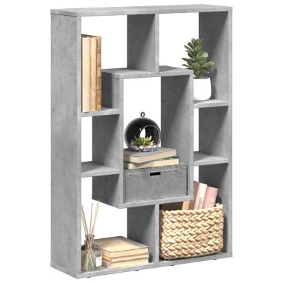 Bibliotecă, gri beton, 63x20x90 cm, lemn prelucrat GartenMobel Dekor