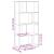Bibliotecă, alb, 60x20x120 cm, lemn prelucrat GartenMobel Dekor