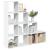 Bibliotecă/separator 4 niveluri, alb, 131,5x29x131,5 cm lemn GartenMobel Dekor