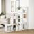 Bibliotecă/separator 4 niveluri, alb, 131,5x29x131,5 cm lemn GartenMobel Dekor