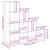 Bibliotecă/separator 4 niveluri, alb, 131,5x29x131,5 cm lemn GartenMobel Dekor