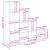 Bibliotecă/separator cameră gri beton 131,5x29x131,5 cm lemn GartenMobel Dekor