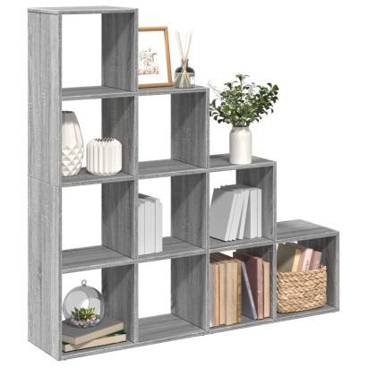 Bibliotecă/separator cameră sonoma gri 131,5x29x131,5 cm lemn GartenMobel Dekor
